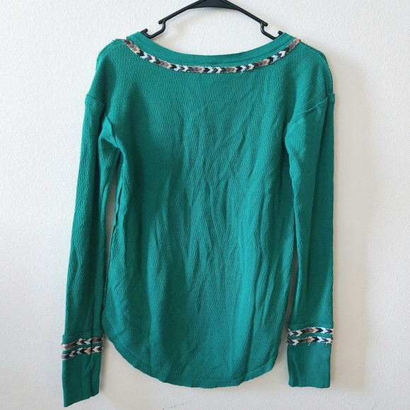 *HP*Free People *We the Free* Embroidered Henley - Picture 3 of 3